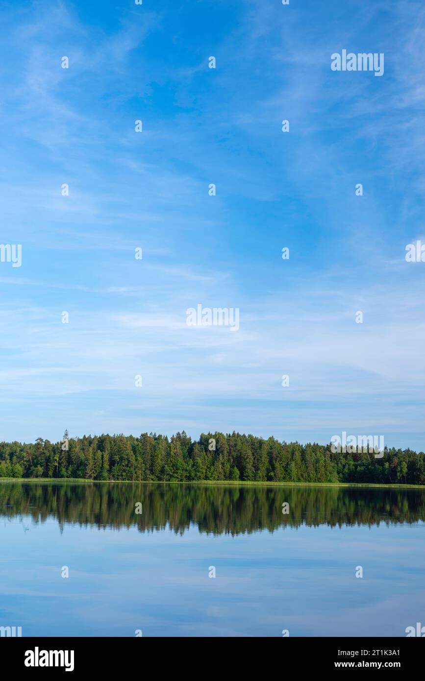 View of Laumalenkos Lake/Ežeras, Žemaitijos Nacionalinis Parkas near Beržoras, Lithuania Stock Photo