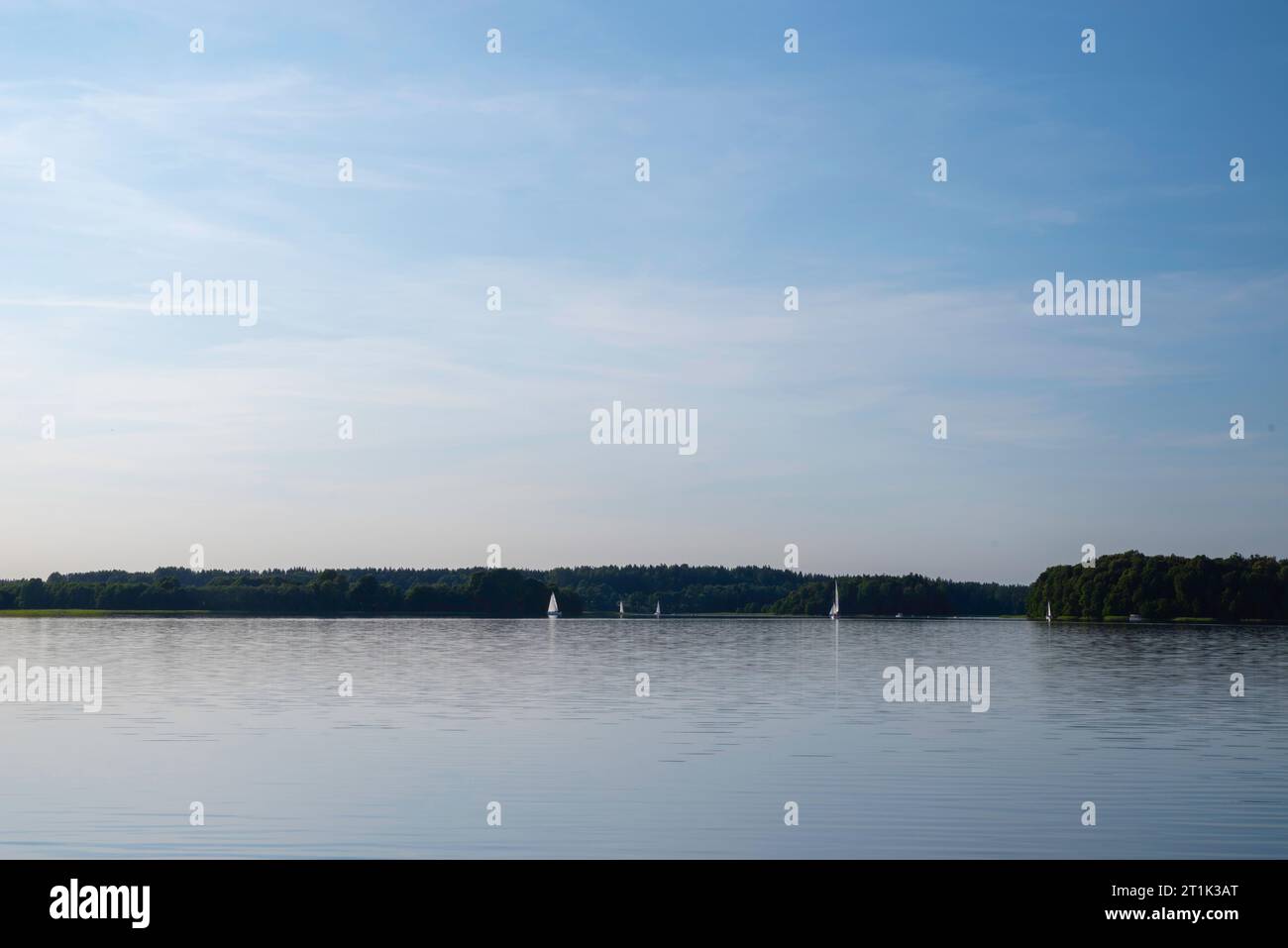 View of Laumalenkos Lake/Ežeras, Žemaitijos Nacionalinis Parkas near Beržoras, Lithuania Stock Photo