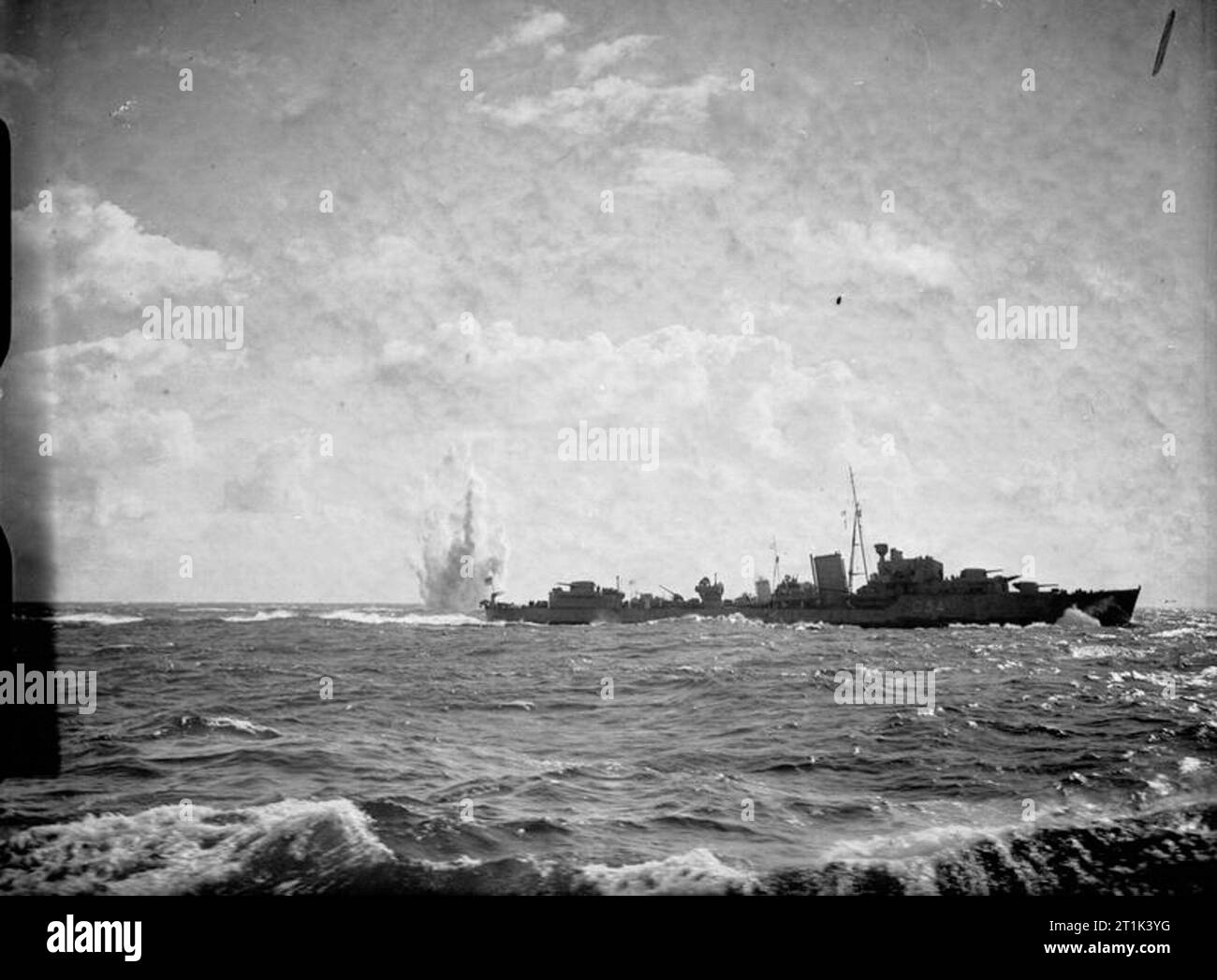 The Royal Navy during the Second World War Depth charges being dropped