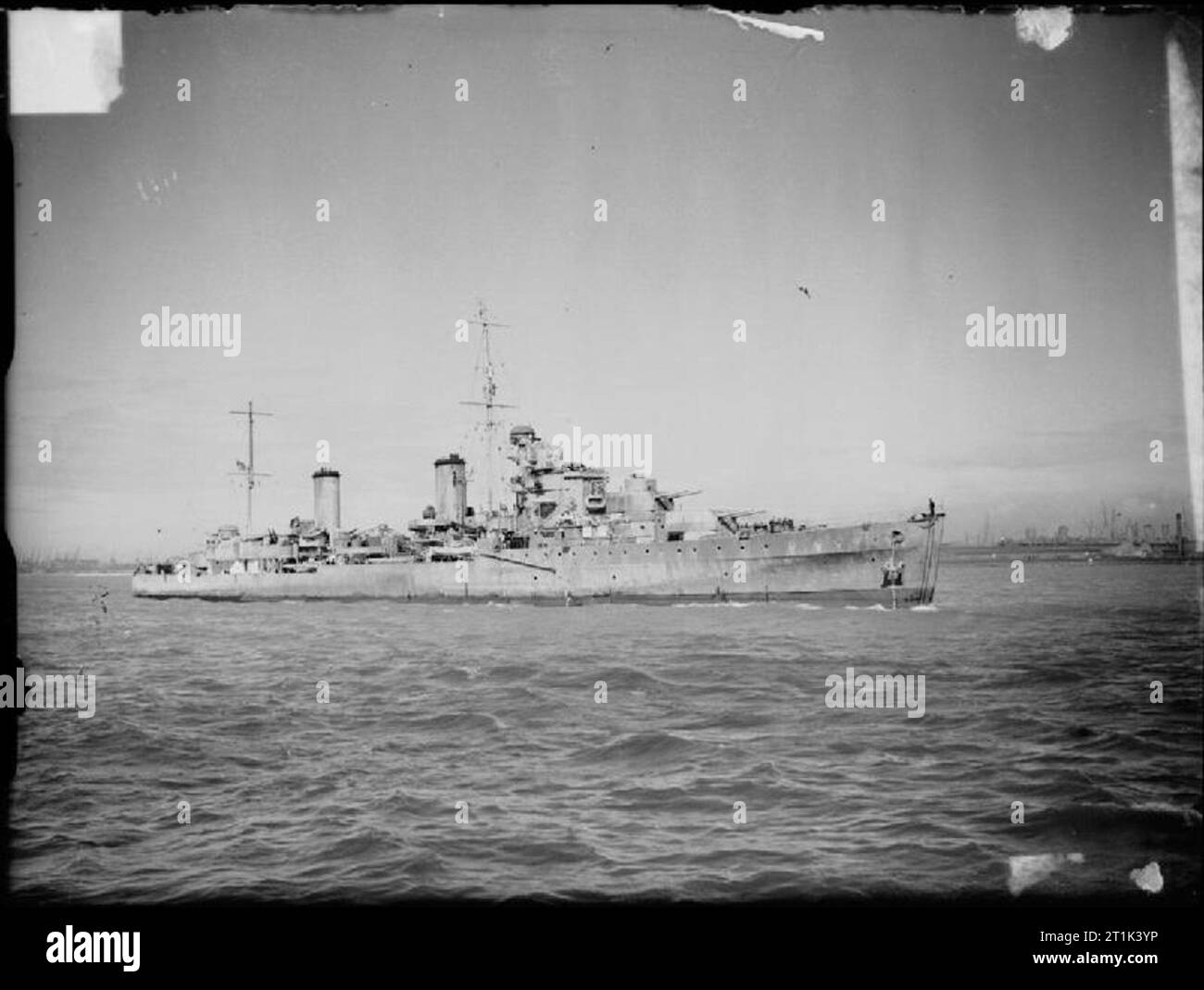 The Royal Navy during the Second World War HMS AURORA at anchor, of the ...
