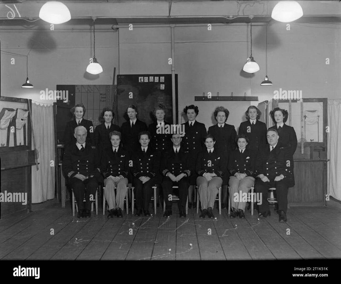 Western Approaches Tactical Unit. 14 February 1943, Liverpool. The Western Approaches Tactical Unit Staff. Stock Photo