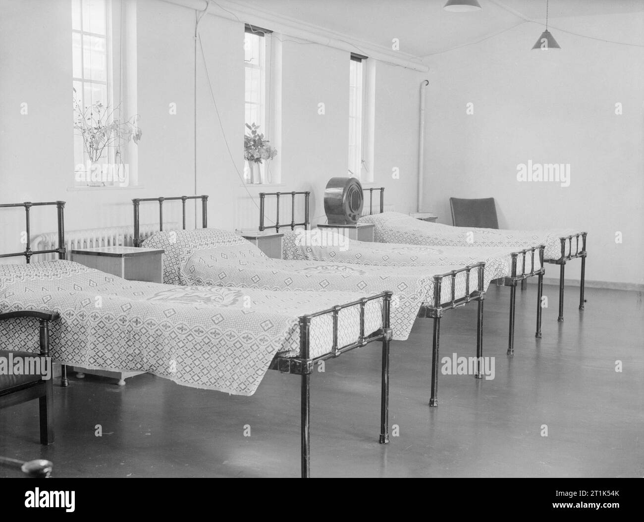 Wrns at Work. 1940, at a Fleet Air Arm Station. Wren sleeping quarters