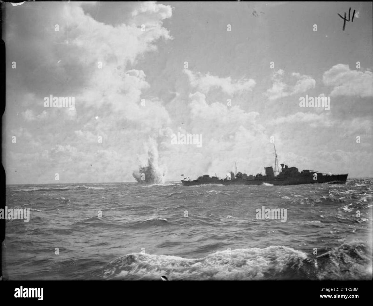 The Royal Navy during the Second World War Depth charges being dropped