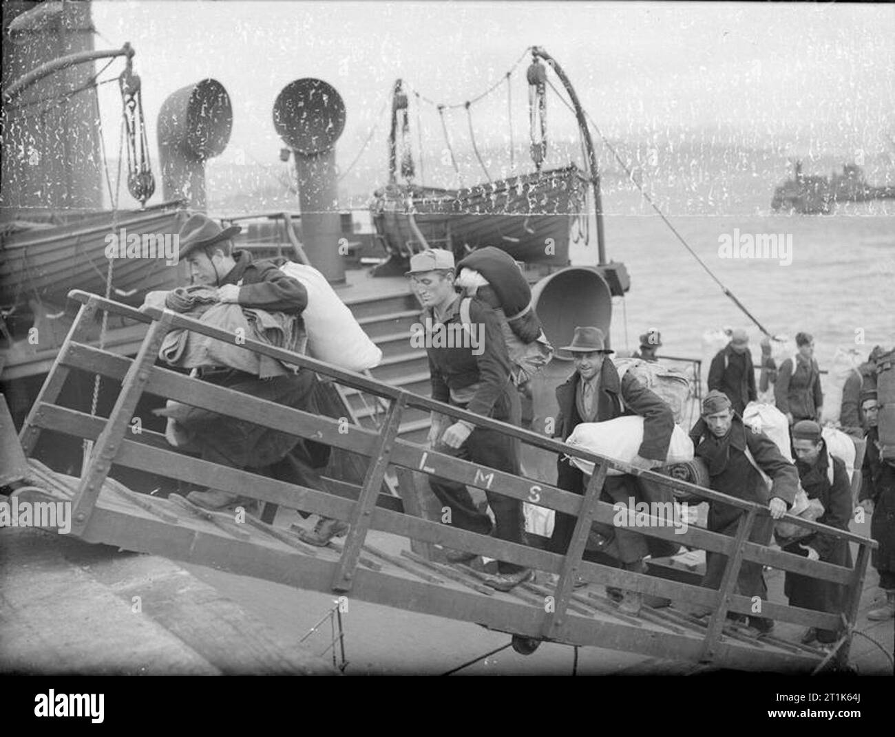 More Italian Prisoners Arrive in England. 27 February 1943, Greenock ...