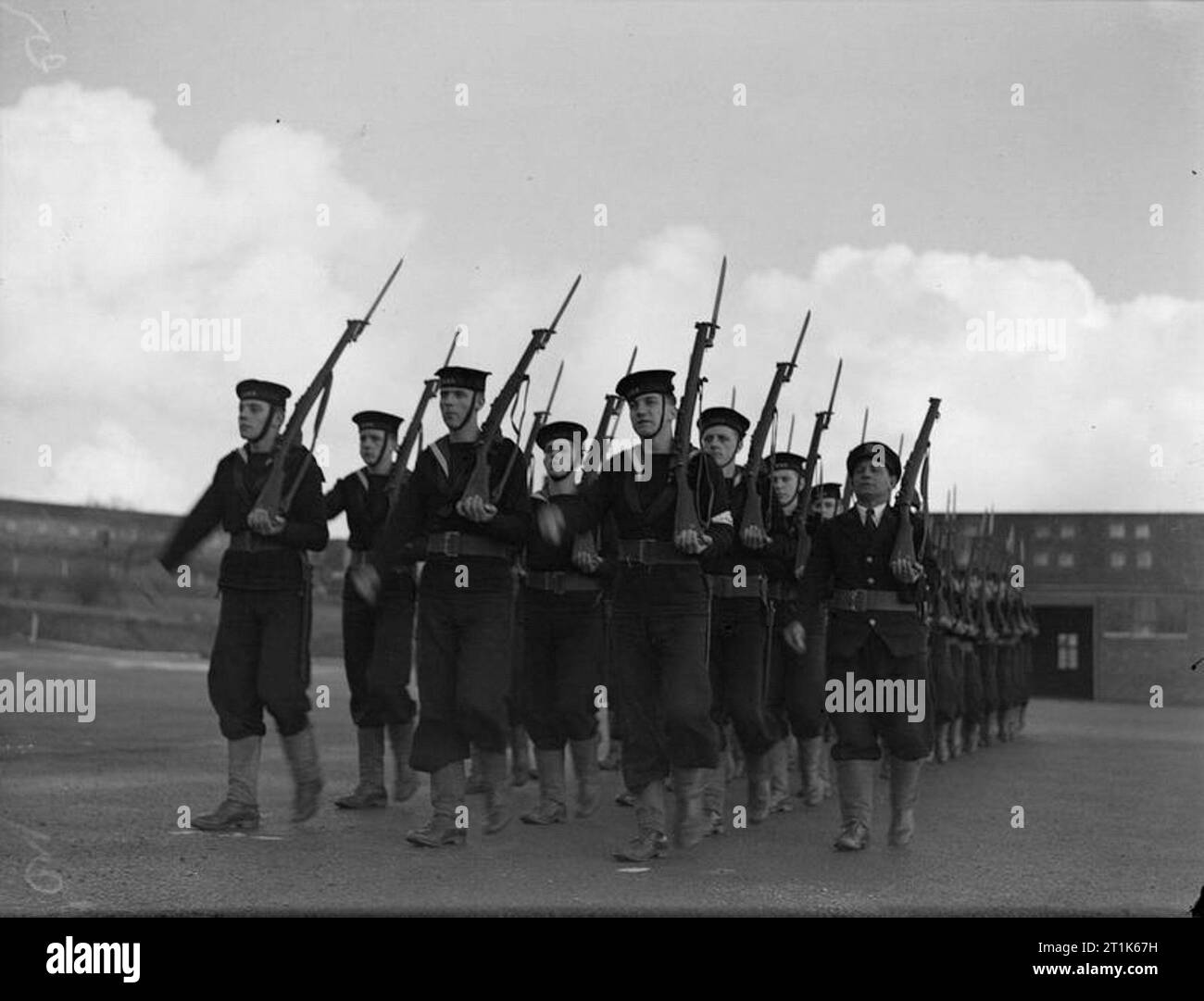 Naval Recruits Take the First Steps To Seamanship. 12 January 1943