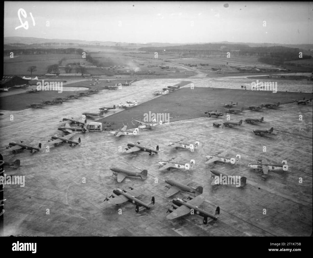 Royal Air Force Transport Command, 1943-1945. Low oblique aerial view ...