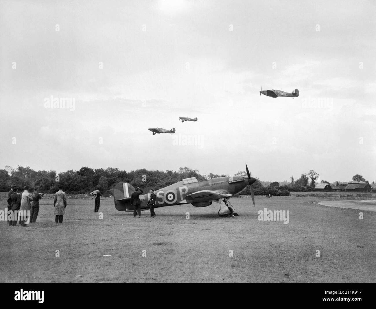 Hawker hurricane of fighter command Black and White Stock