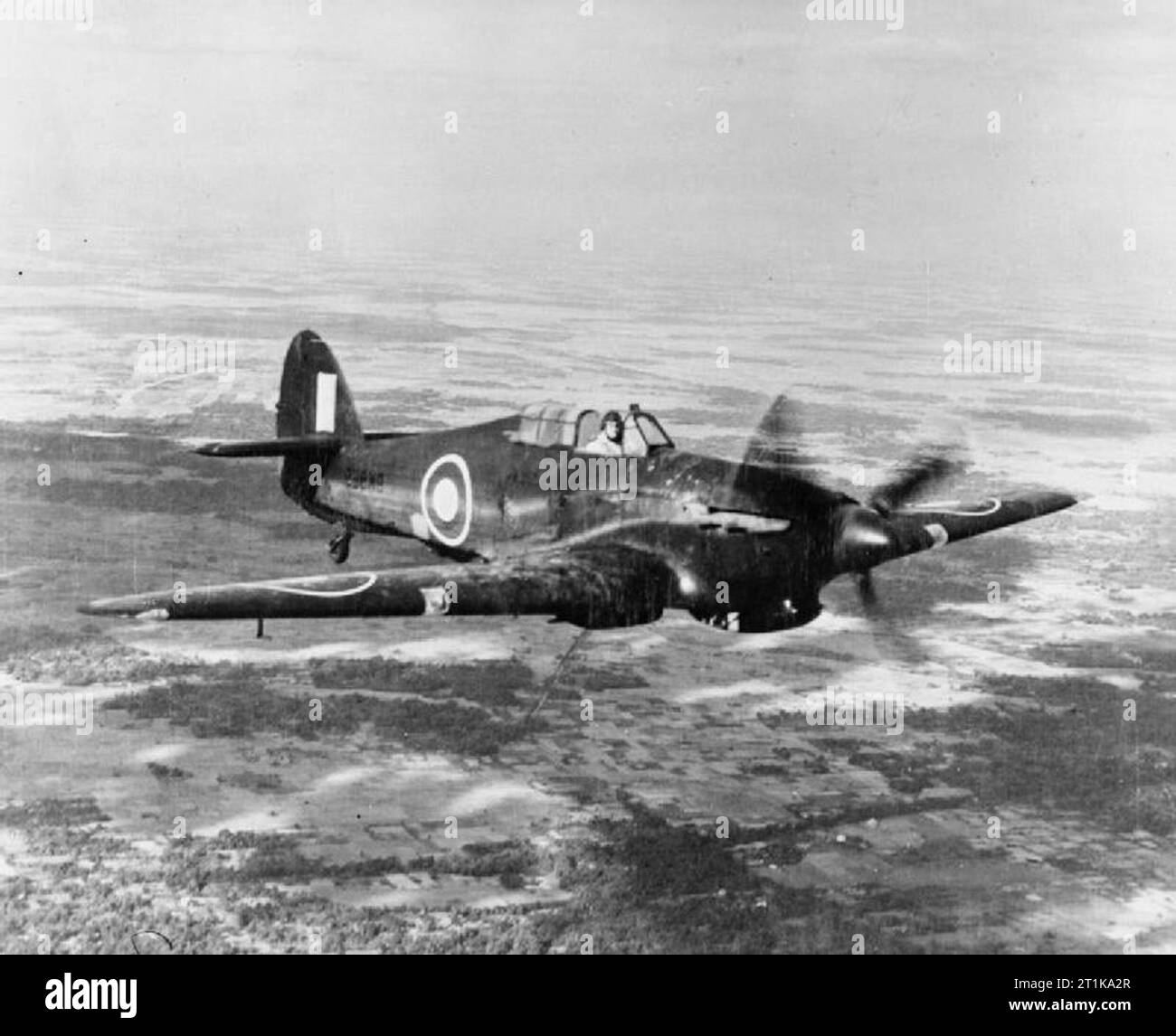 Royal Air Force Operations in the Far East, 1941-1945. Hawker Hurricane PR Mark IIB, BM969, of ?S? Flight No. 3 Photographic Reconnaissance Unit, based at Dum Dum, India, in flight over West Bengal. #### Reversed image #### Stock Photo