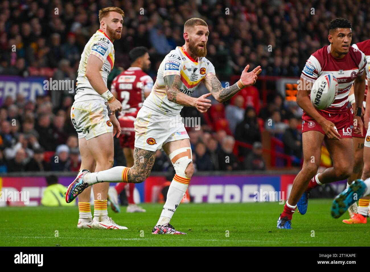 Sam Tomkins #29 of Catalans Dragons during the Betfred Super League Grand Final match Wigan Warriors vs Catalans Dragons at Old Trafford, Manchester, United Kingdom, 14th October 2023 (Photo by Craig Cresswell/News Images) in, on 10/14/2023. (Photo by Craig Cresswell/News Images/Sipa USA) Credit: Sipa USA/Alamy Live News Stock Photo