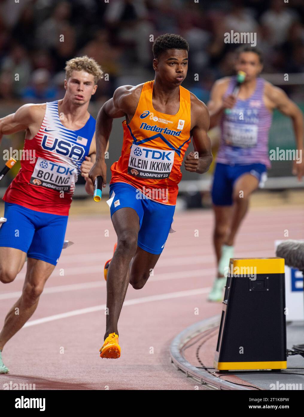 Isaya Klein Ikkink of the Netherlands competing in the mixed 4x400m