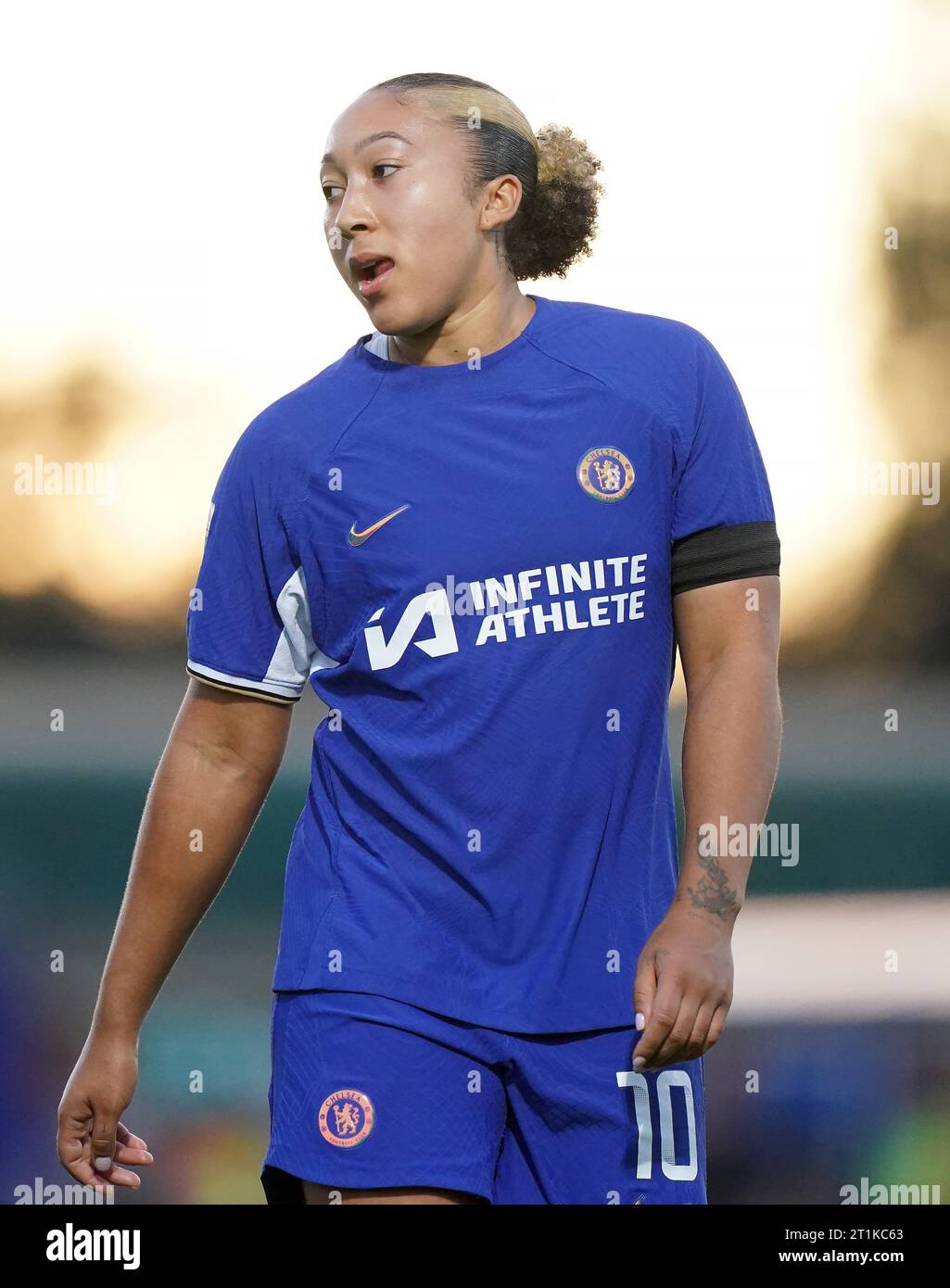 Chelsea’s Lauren James during the Barclays Women's Super League match at Kingsmeadow, London. Picture date: Saturday October 14, 2023. Stock Photo