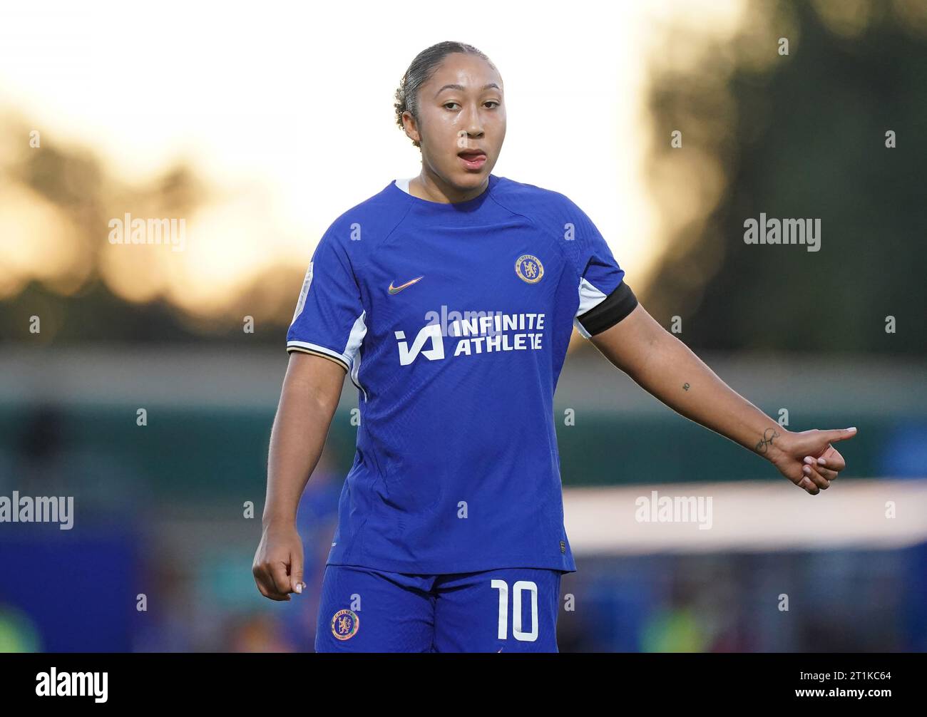 Chelsea’s Lauren James during the Barclays Women's Super League match at Kingsmeadow, London. Picture date: Saturday October 14, 2023. Stock Photo