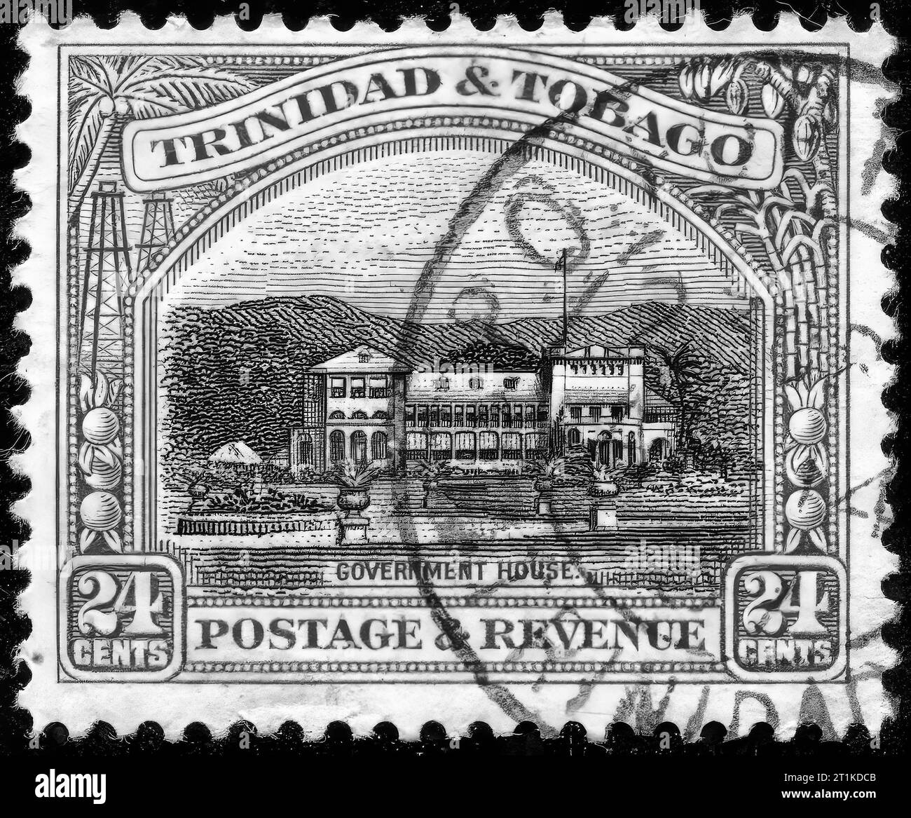 Stamp print in Trinidad & Tobago Stock Photo Alamy