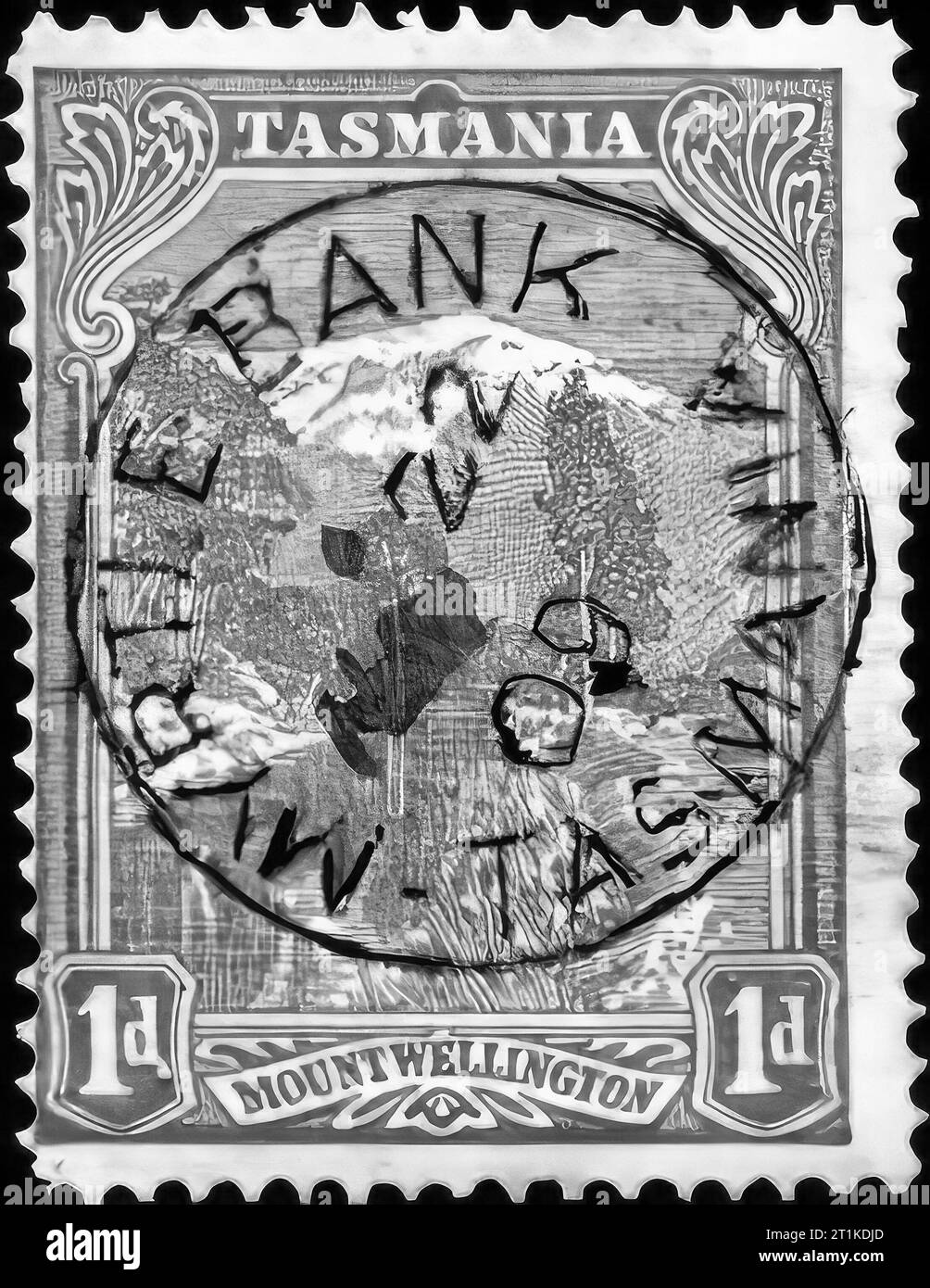 Stamp print in Tasmania Stock Photo Alamy