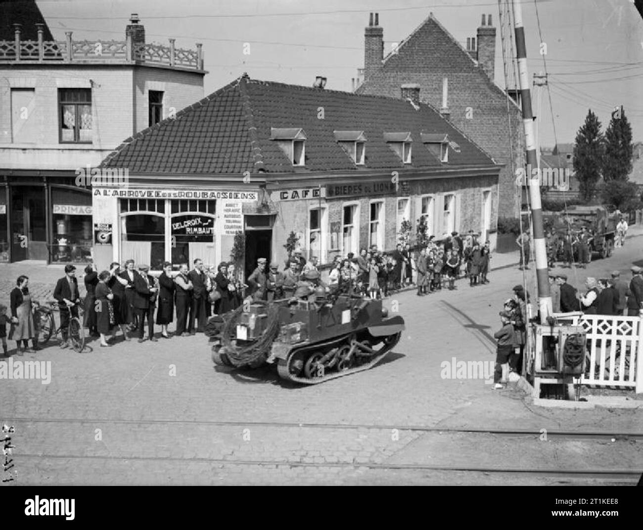 The British Army in France and Belgium 1940 Carriers pass through ...