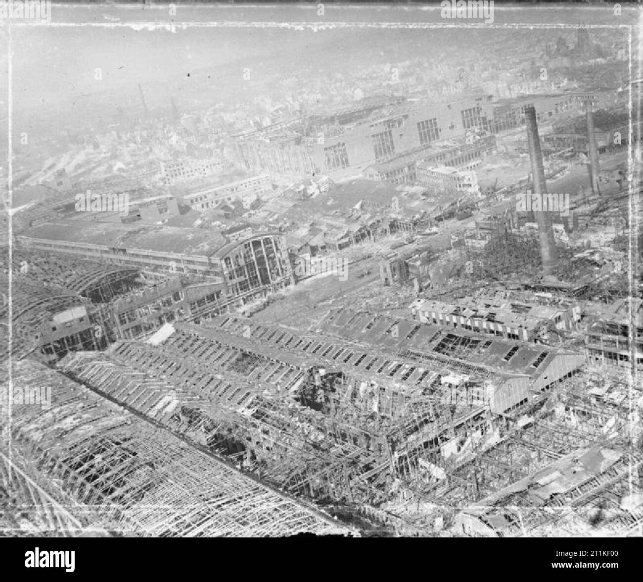 Royal Air Force Bomber Command, 1942-1945. Oblique aerial photograph of ...