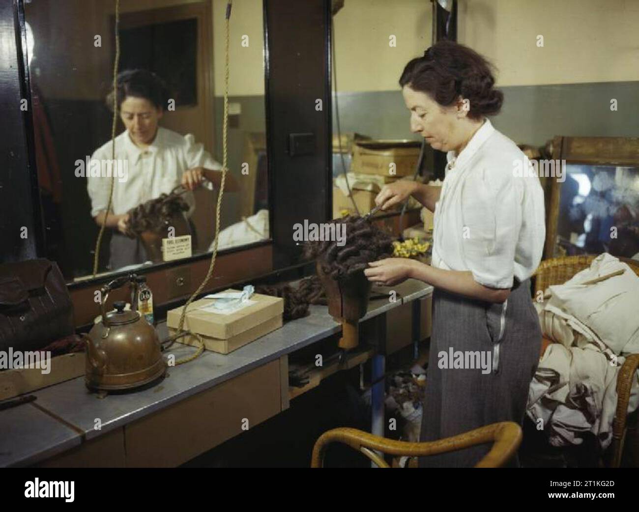 Scenes in Stratfordonavon, England, 1943 The wardrobe mistress of the