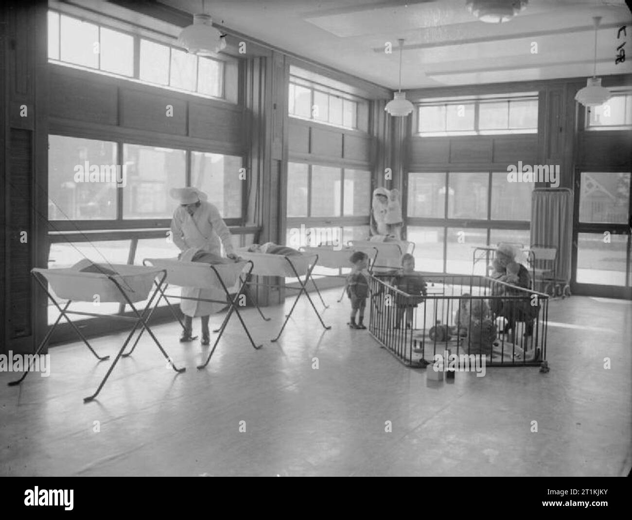 Day Nursery at Tottenham, London, England, 1940 The very young children