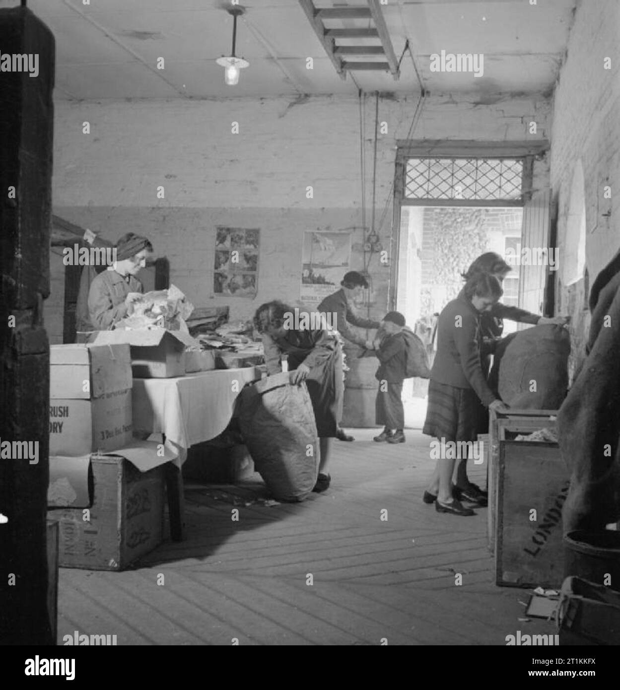 General Scrap Salvage in Wartime Britain, 1943 A busy scene in the