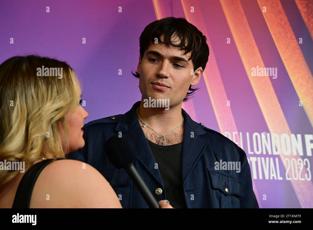 BFI Southbank, NFT1, London, UK. 14th Oct, 2023. Jamie Flatters attends the Black dog - BFI London Film Festival 2023, London, UK. Credit: See Li/Picture Capital/Alamy Live News Stock Photo