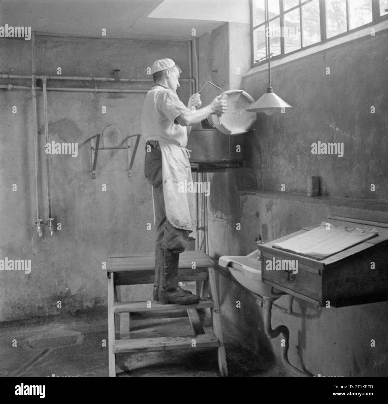 Parsonage Farm Dairy Farming in Devon, England, 1942 A 'cow man' or
