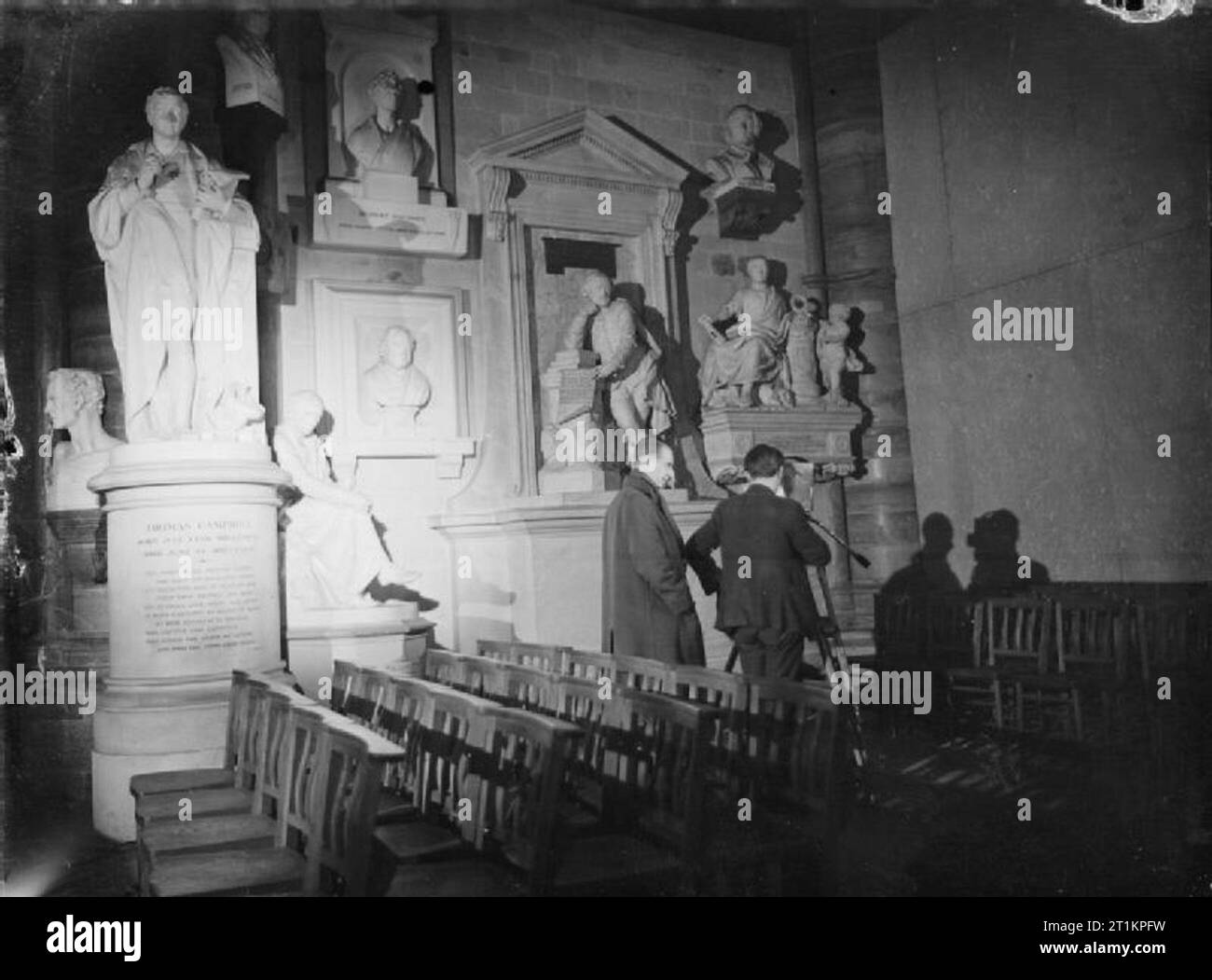 Poets Corner at Westminster Abbey, London, England, January 1941