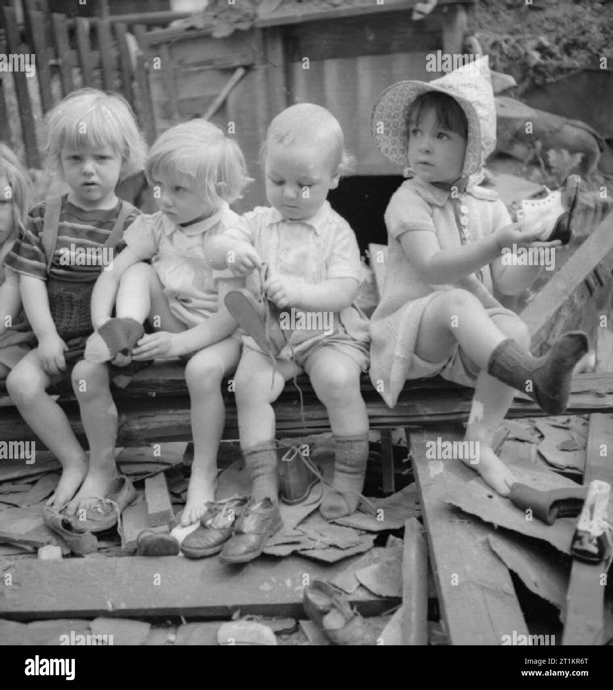 Children boots ww2 hi-res stock photography and images - Alamy