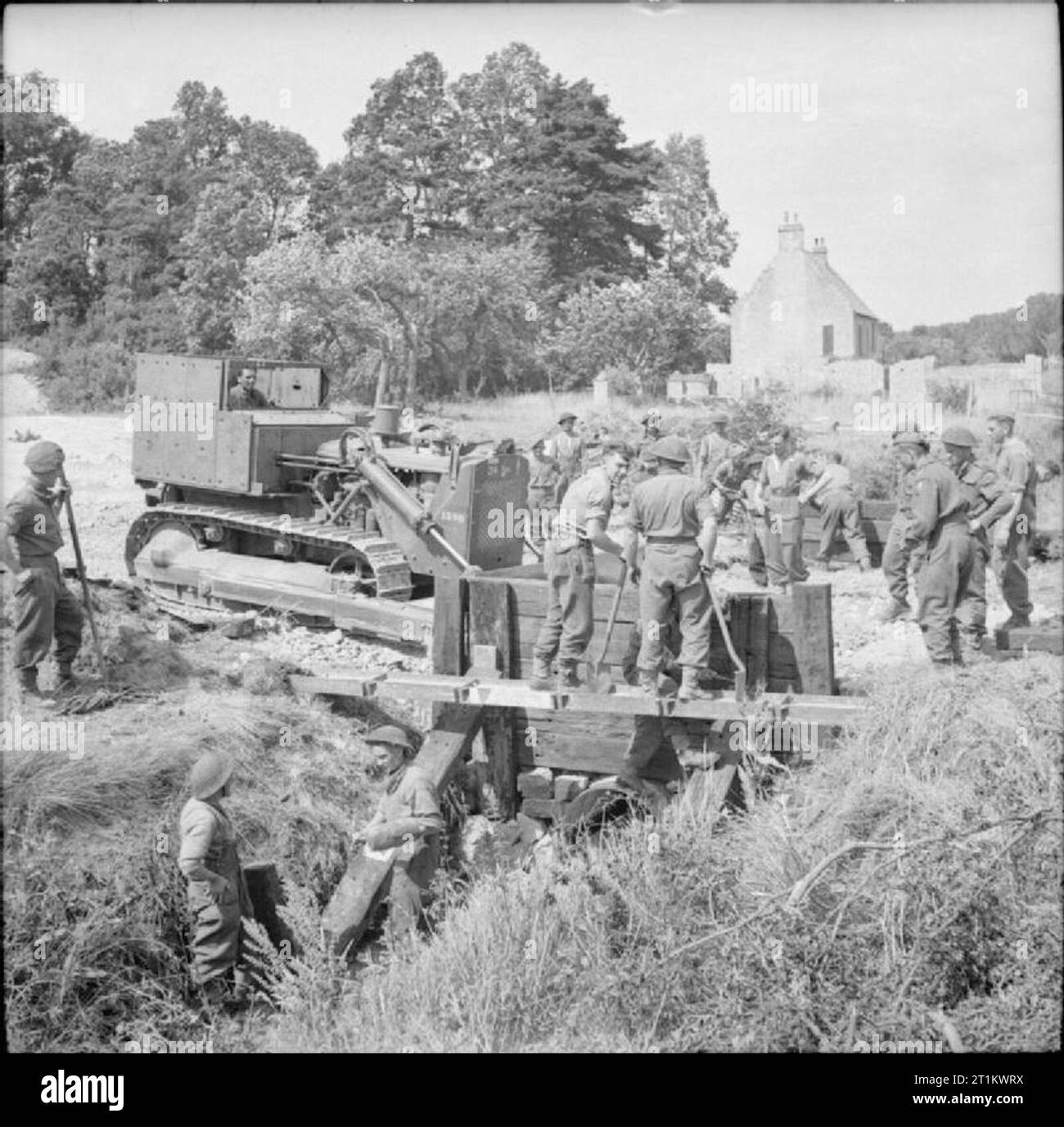 The British Army In Normandy 1944 Royal Engineers Use An Armoured 