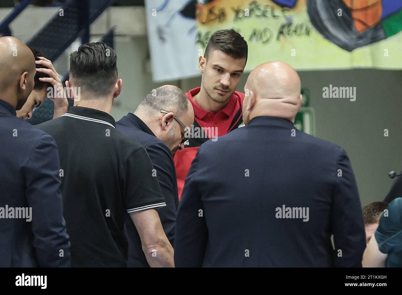 Mons, Belgium. 14th Oct, 2023. Antwerp's new player Nikola Jovanovic