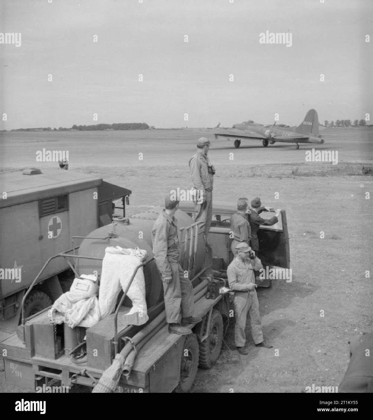 British Equipment at An American Airfield- Anglo-american Co-operation