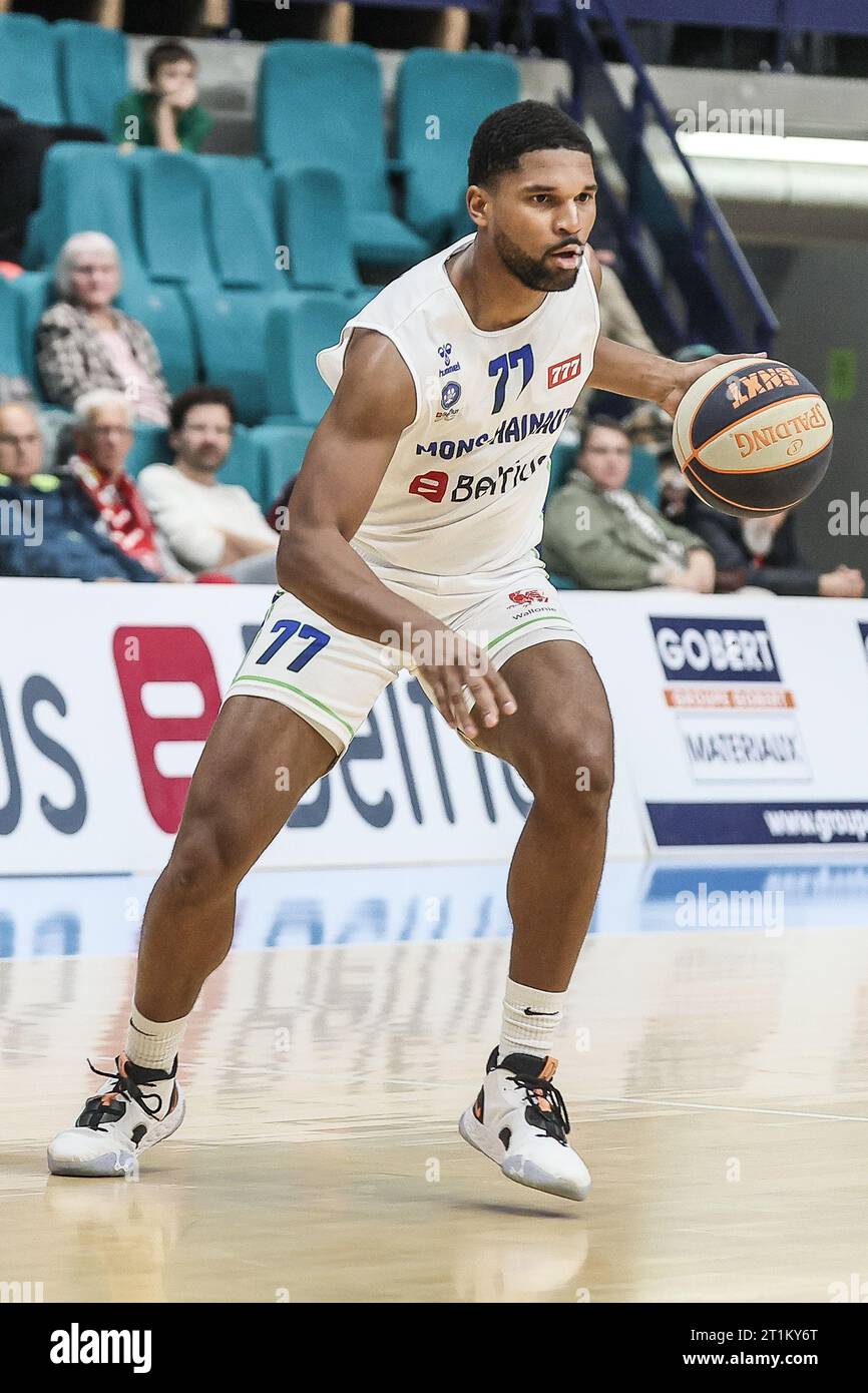 Mons, Belgium. 14th Oct, 2023. Mons' Kyle Castlin pictured in action