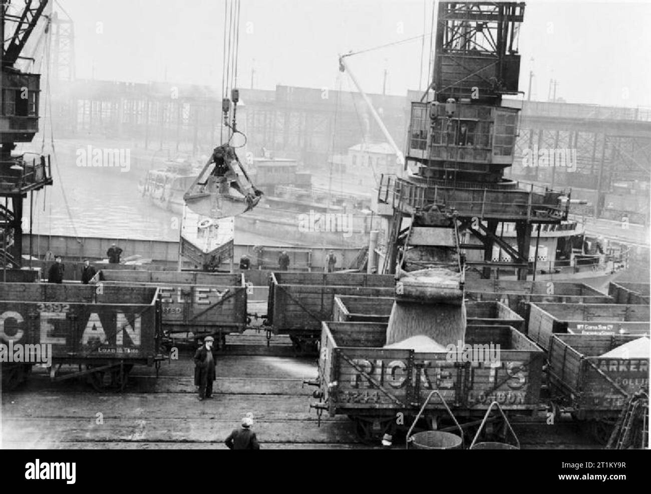 Freight train britain Black and White Stock Photos & Images - Alamy