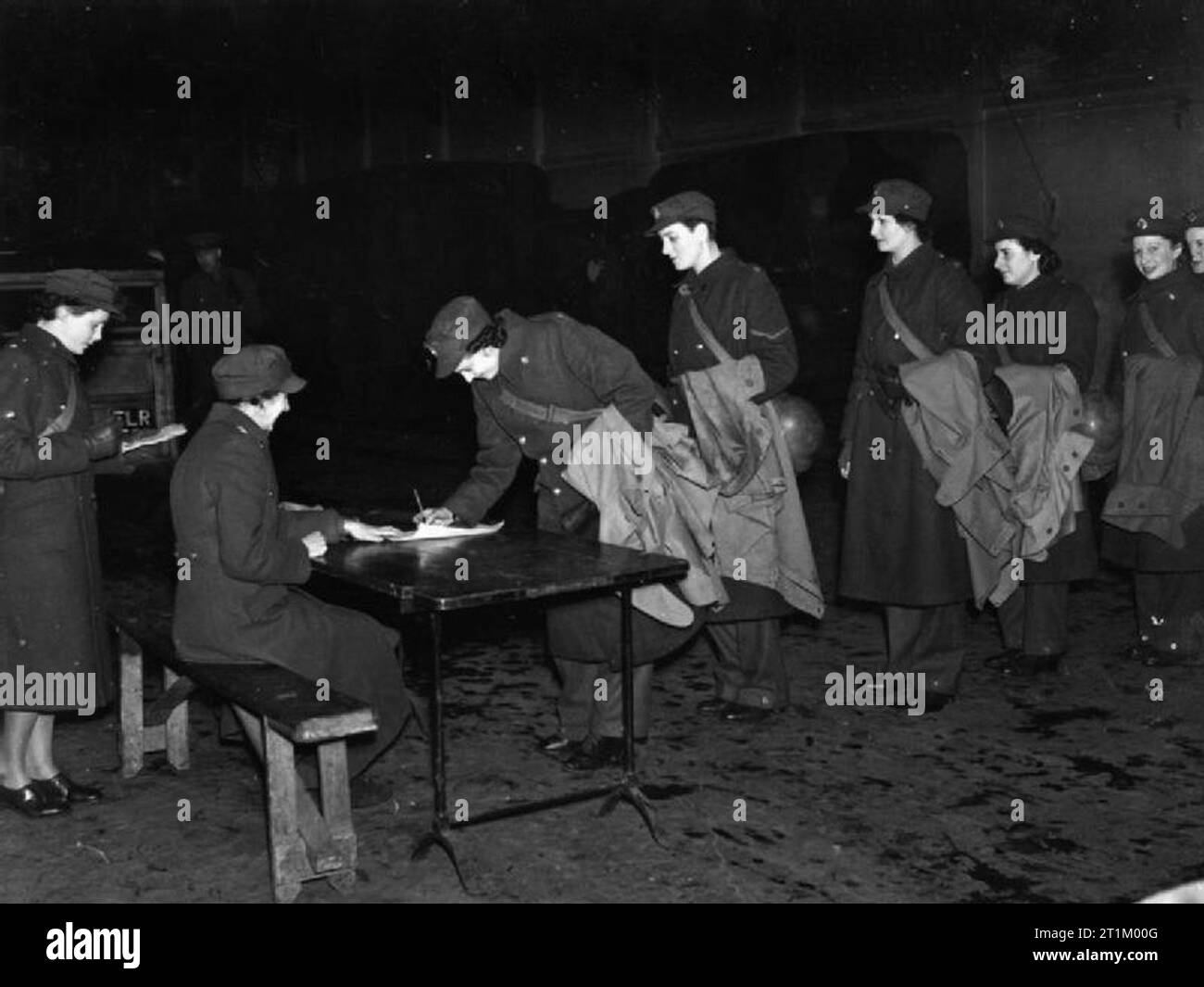 Auxiliary Territorial Service, 1941 Members of the Auxiliary Territorial Service (ATS) in a pay