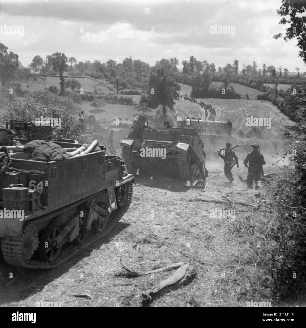 The British Army in Normandy 1944 Universal carriers, infantry and ...