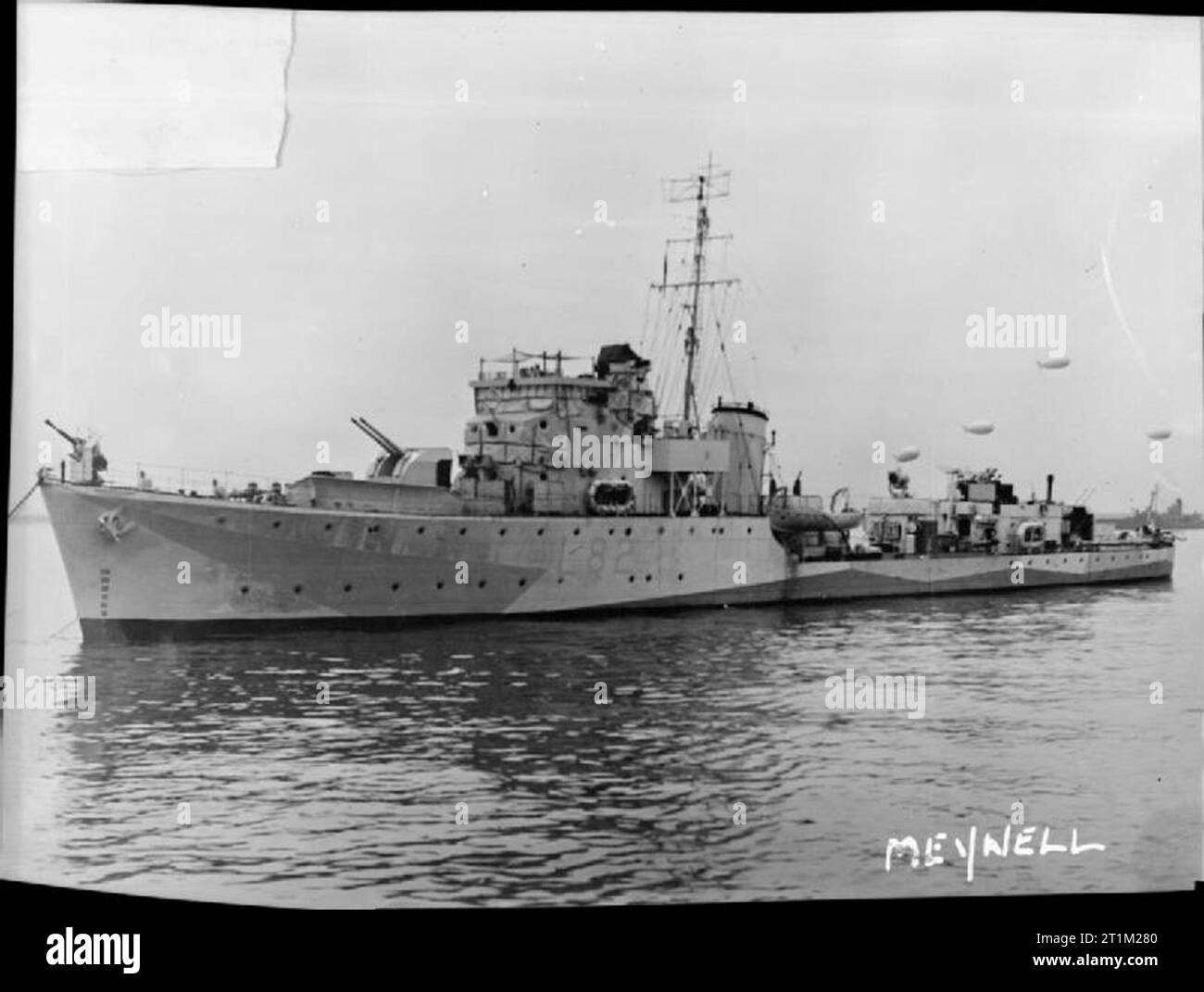 British Hunt class destroyer HMS Meynell Stock Photo Alamy