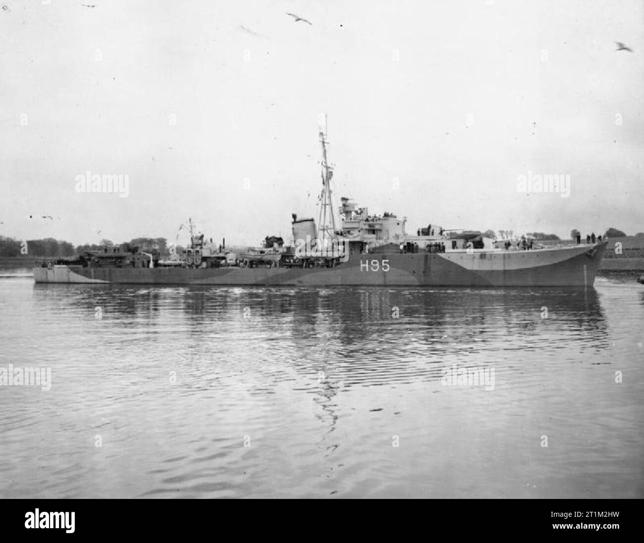 British destroyer HMS Roebuck (H95). Stock Photo