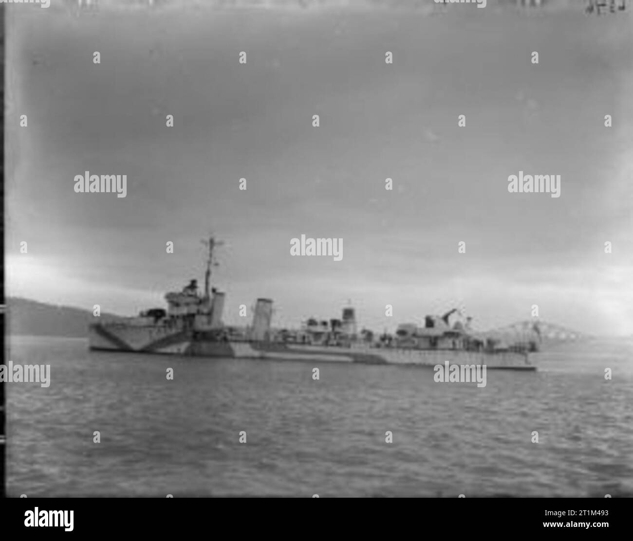 Royal Navy destroyer HMS Wolseyduring World War II Stock Photo