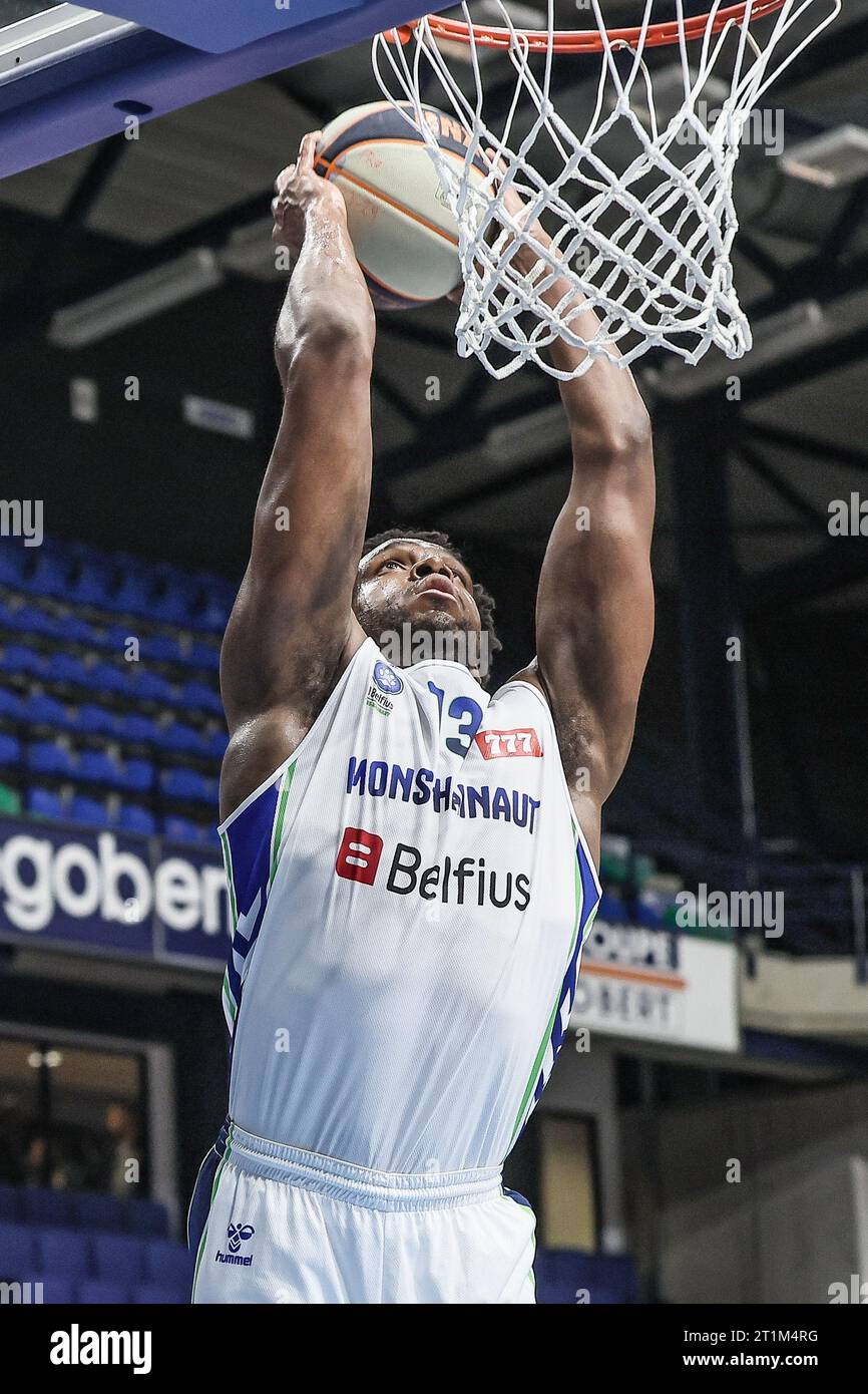 Mons, Belgium. 14th Oct, 2023. Mons' Eric Adams pictured in action