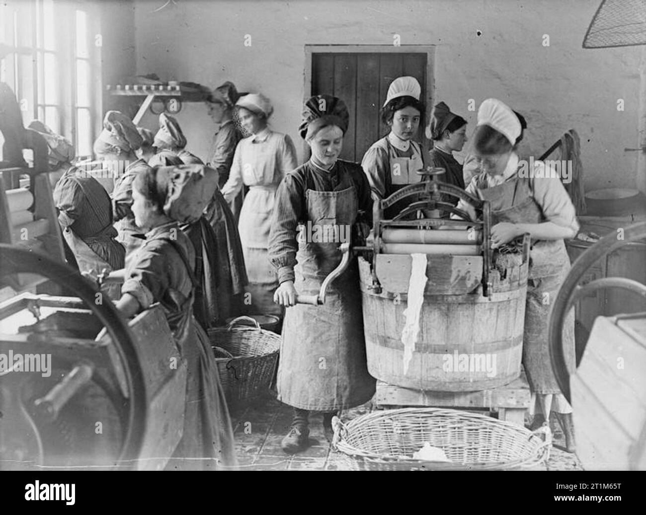 Ministry of Information First World War Official Collection Raid shocked girls working in the