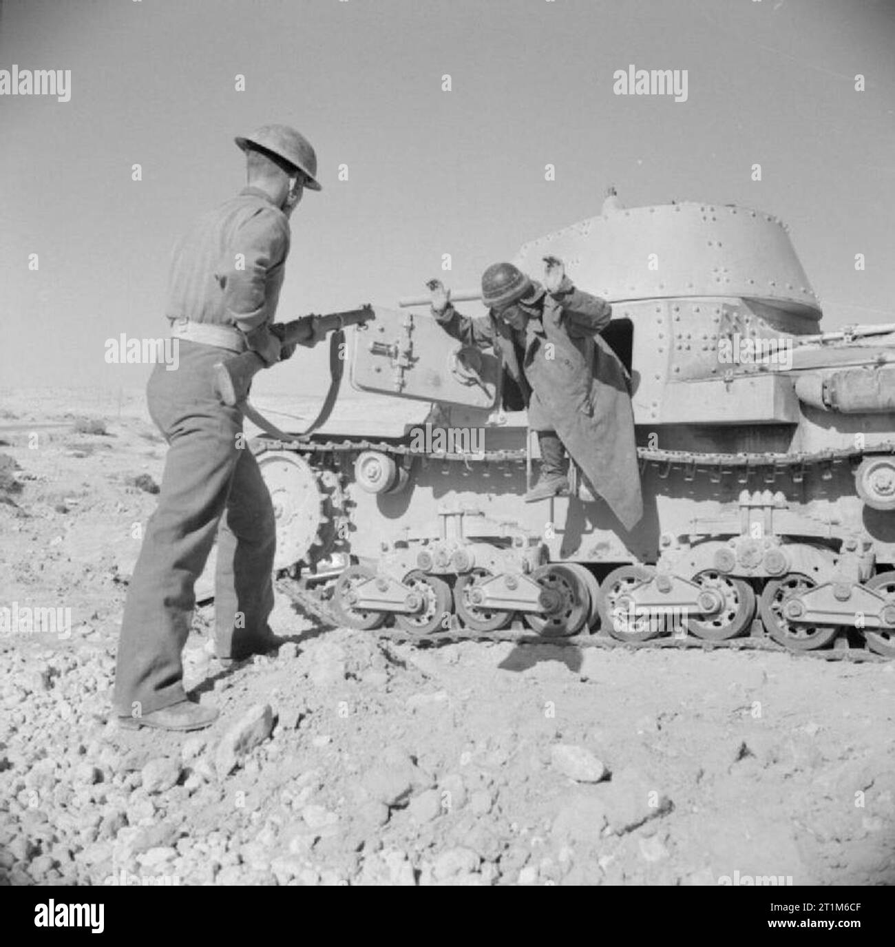 The British Army in North Africa 1941 A member of the crew of an