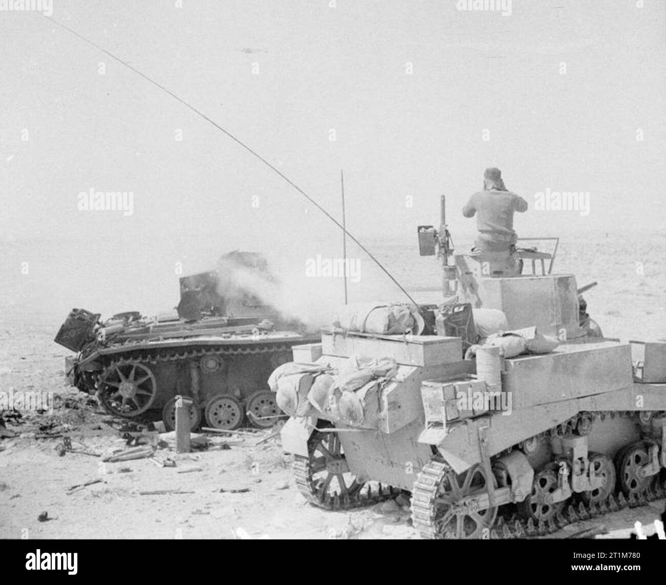 The British Army in North Africa 1942 The commander of a Stuart tank ...