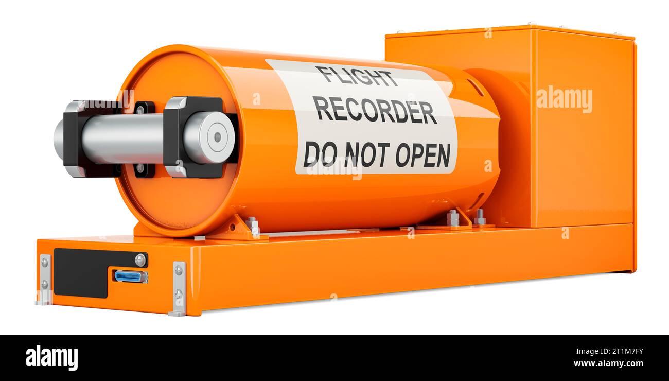 Flight data recorder, black box. 3D rendering isolated on white background Stock Photo Alamy