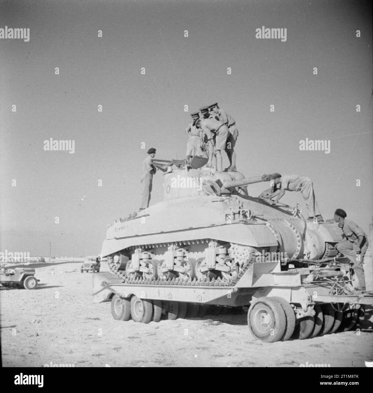 The British Army in North Africa 1942 Staff officers examine a newly ...