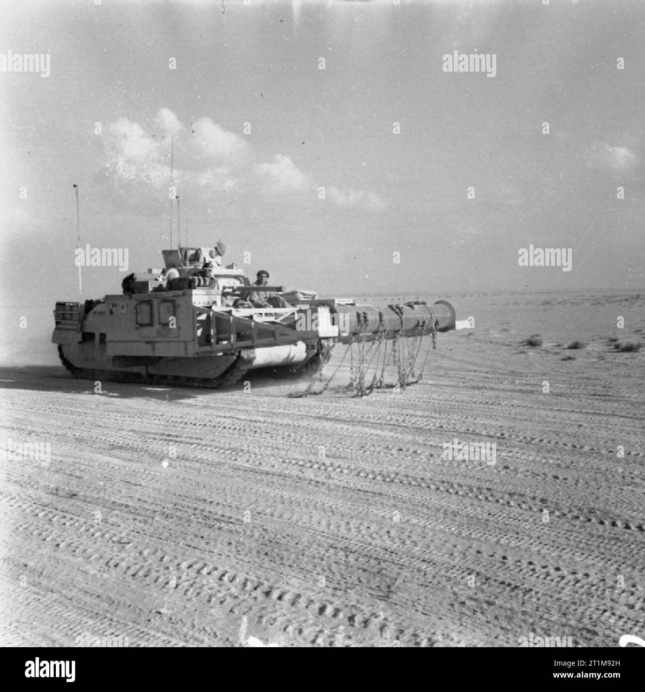 The British Army in North Africa 1942 Matilda Scorpion flail tank, 5 November 1942. Stock Photo