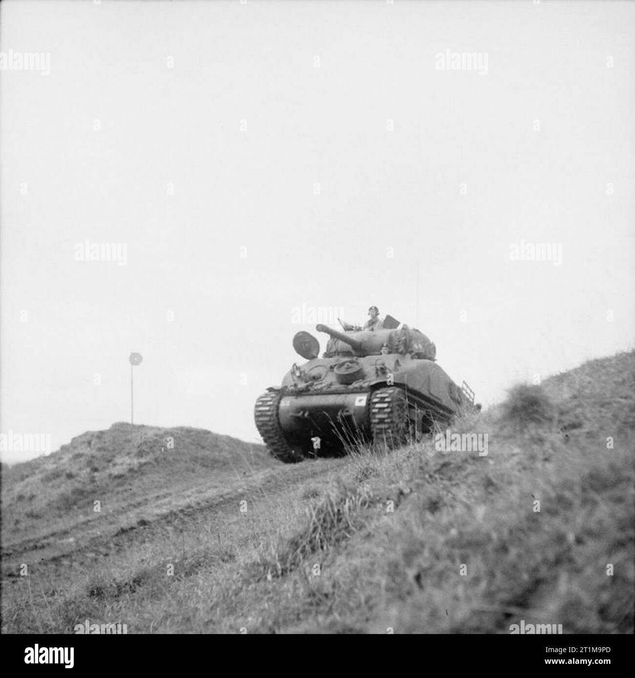 Germany Under Allied Occupation Sherman tank of the 4th Armoured