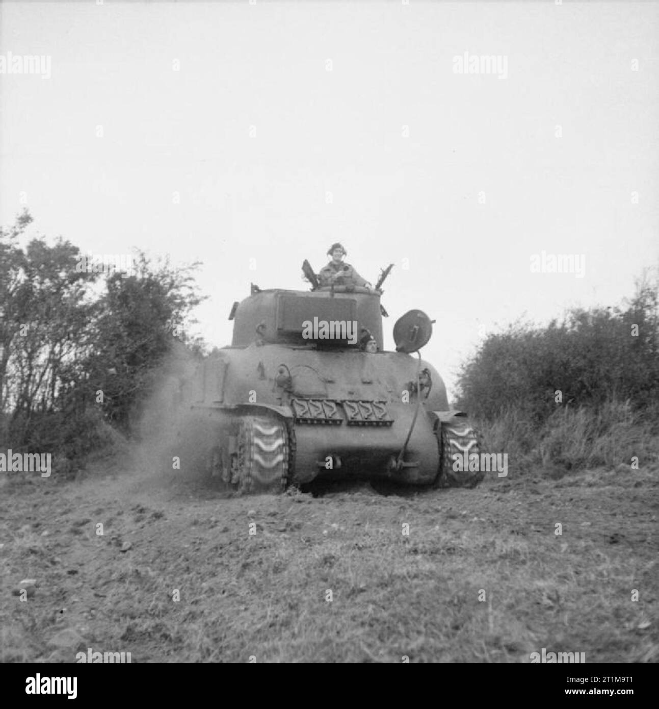 Germany Under Allied Occupation Sherman tank of the 4th Armoured