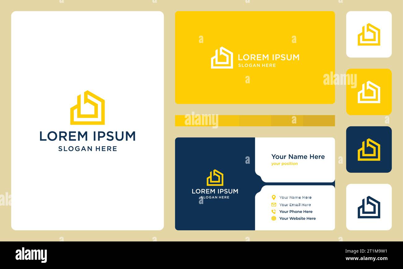 House building logo design template with letter b design graphic vector ...