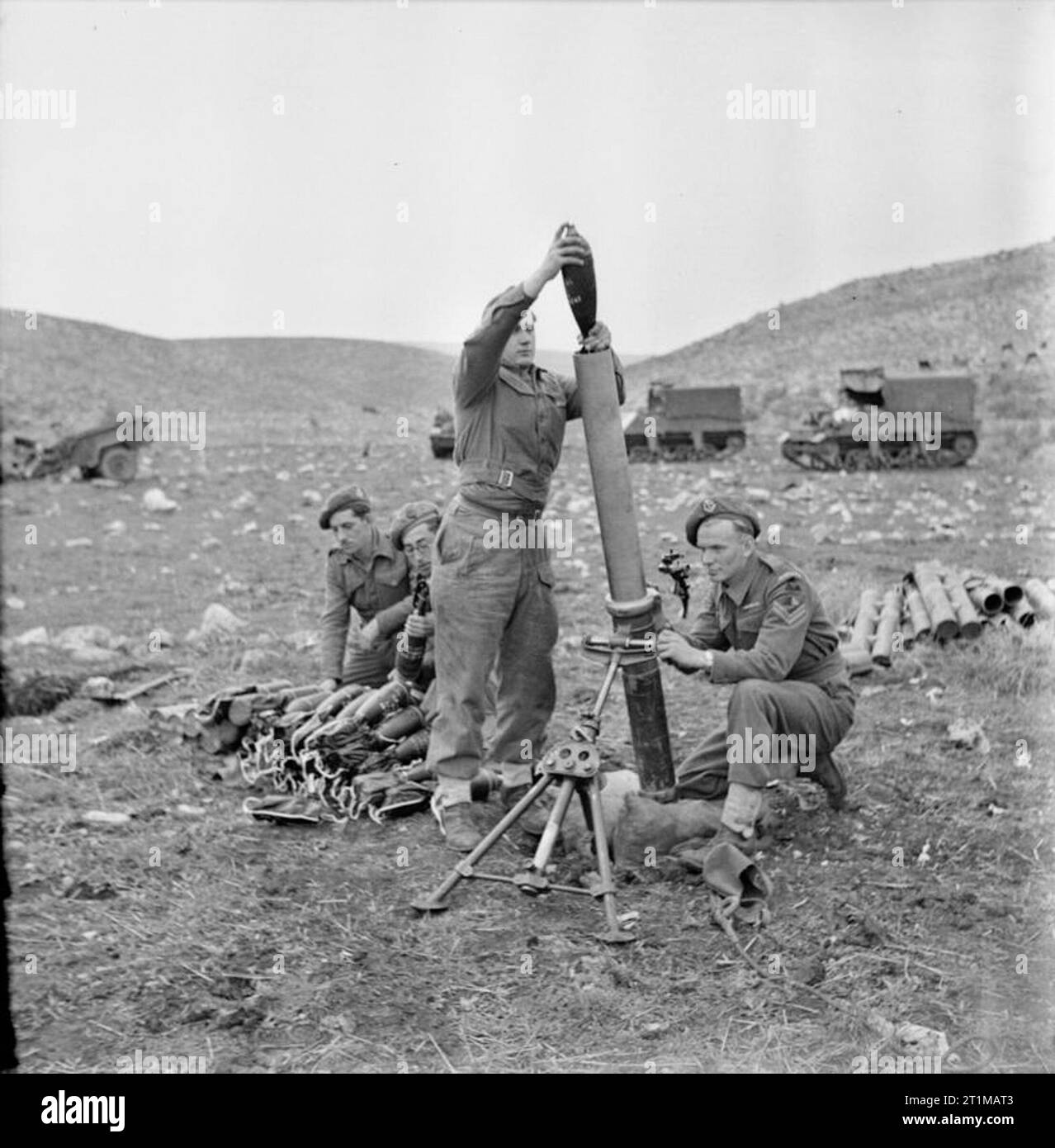 British Forces in the Middle East, 1945-1947 A 4.2 inch mortar team of