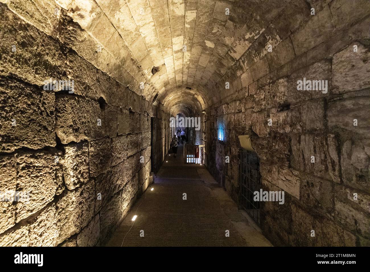 Jerusalem, Israel October 13, 2017 Western Wall underground Tunnel