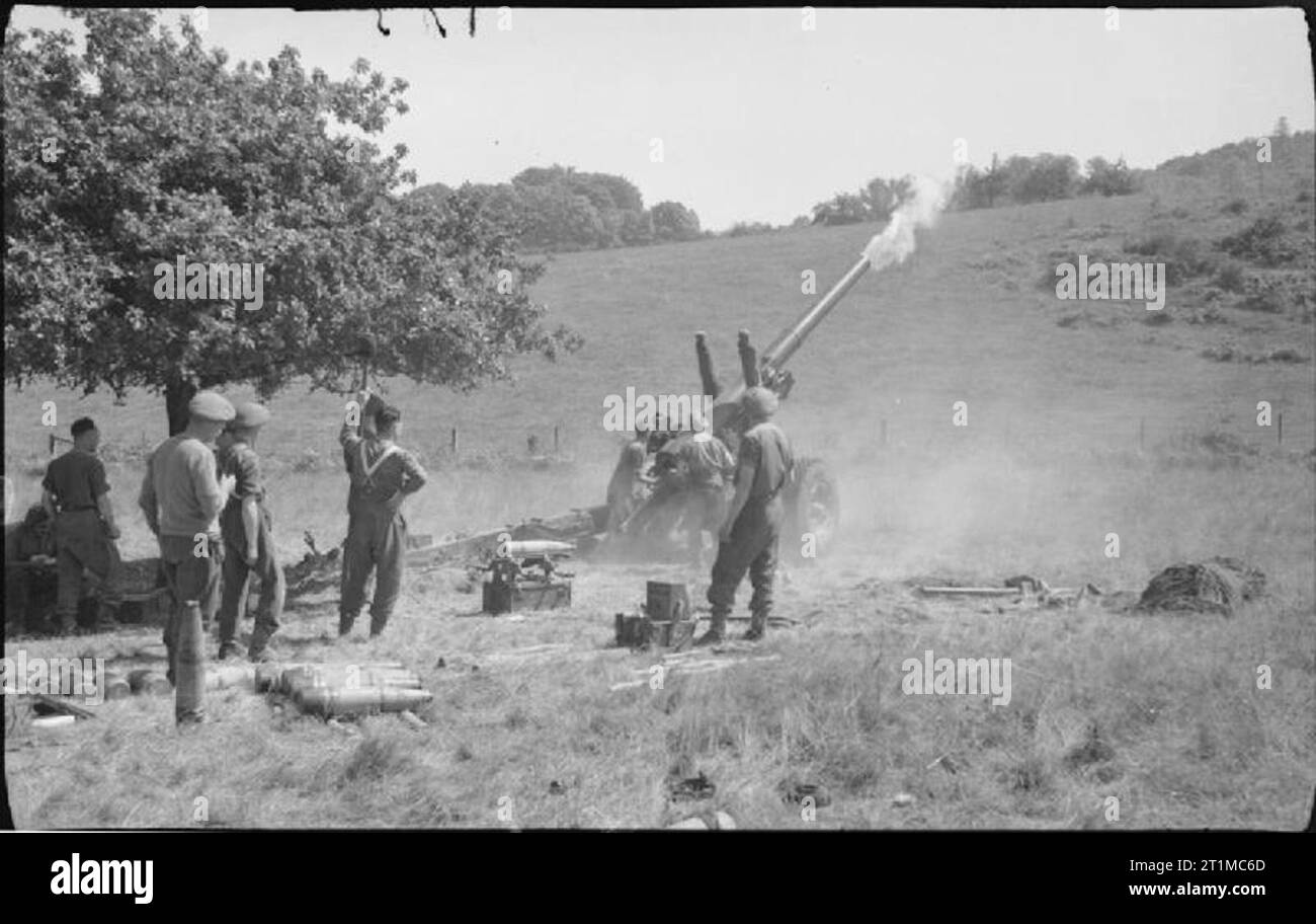 The British Army in the Normandy Campaign 1944 5.5-inch gun firing near